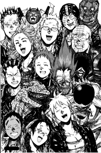 Group portrait of various Dorohedoro characters